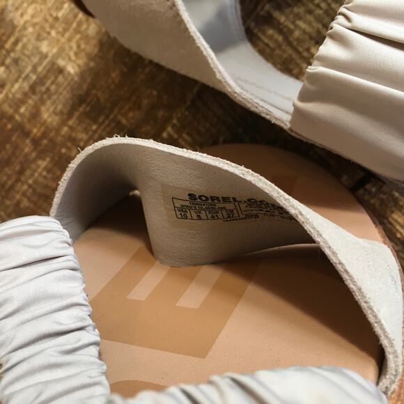 Sorel Ella II Crossover Sandal Tan Womens 10 Leather Strap Flat Gladiator Ruched - Picture 8 of 8